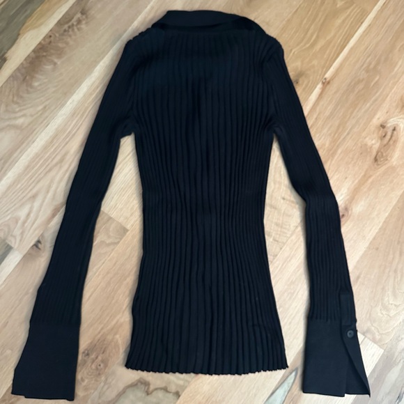 Beaufille Plisse Button Down Blouse - Picture 7 of 7